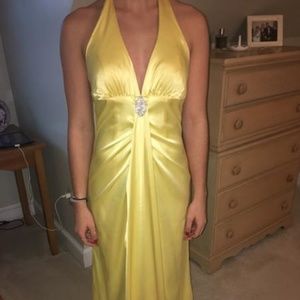 Yellow prom dress- worn once!